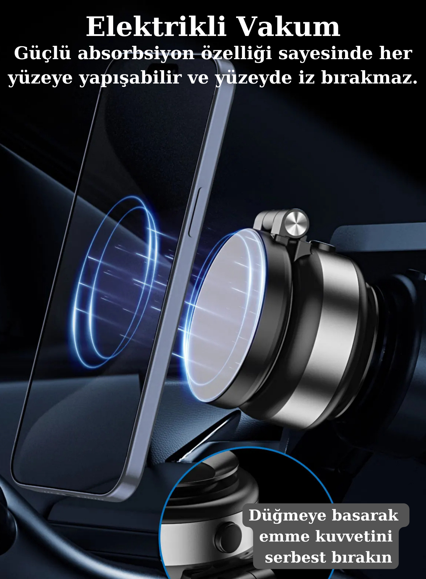 Elektrikli Manyetik Telefon Tutucu
